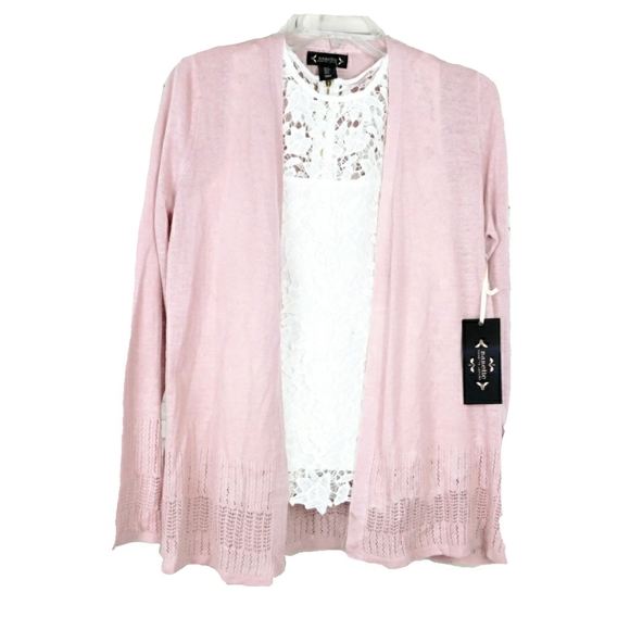 NWT NANETTE LEPORE  TEXTURED SLEEVELESS LILACE TOP - Picture 7 of 7